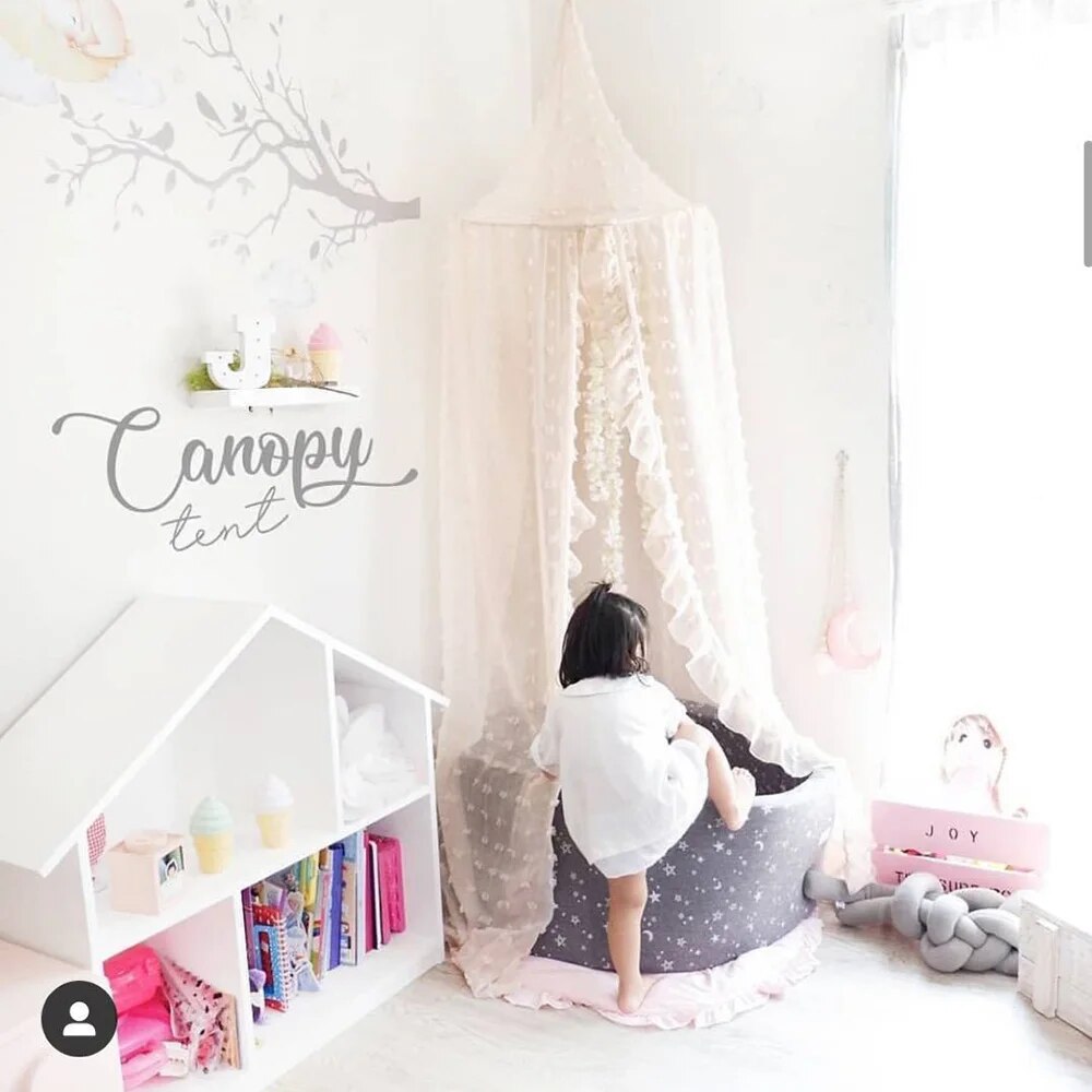 3 Colors Hanging Kids Bed Canopy