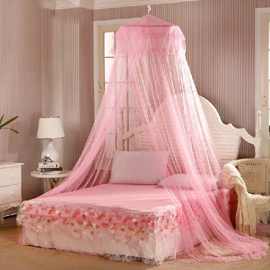 Elegant Round Lace   Bed Canopy