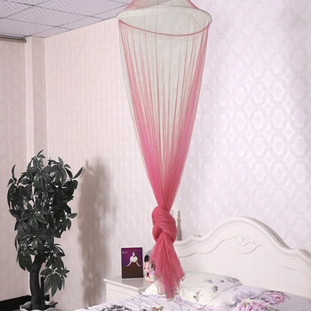 Elegant Round Lace Bed Canopy