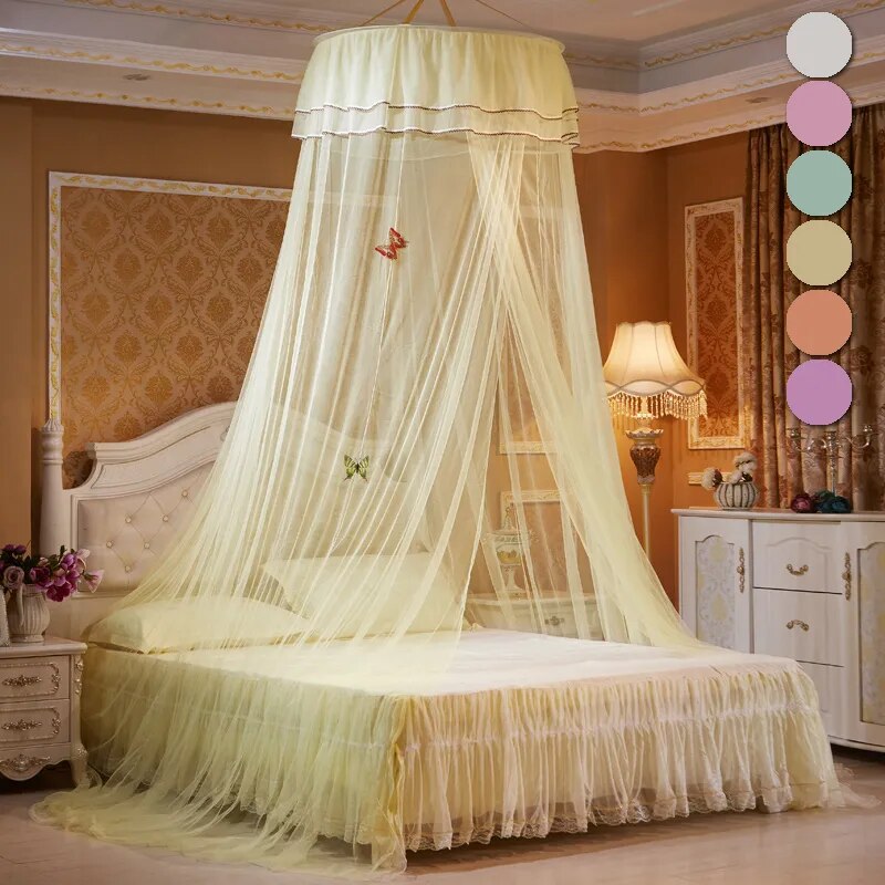 Double Colors   Elegant Fairy Lace Bed Canopy