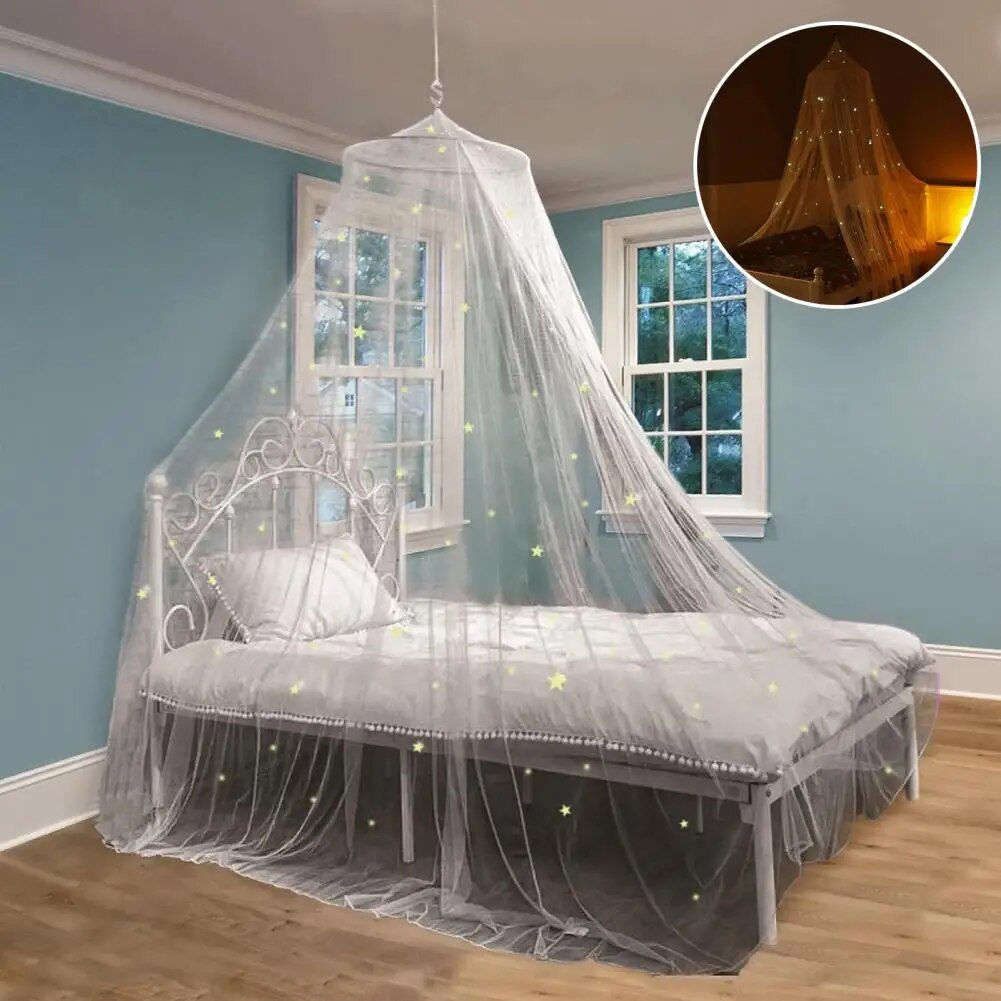 Fluorescent Stars Design    Bed Canopy