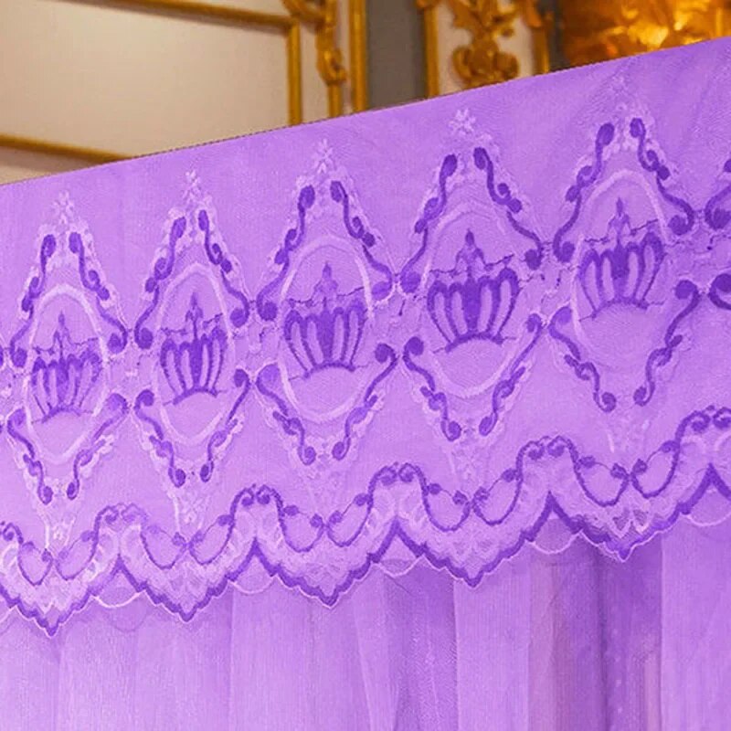 Embroidery Lace Double Bed Net Canopy